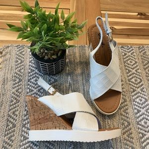 White “crocodile” wedges